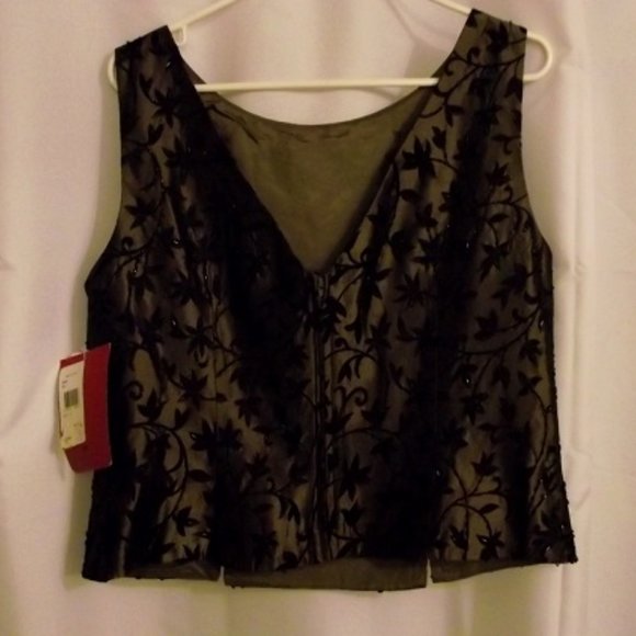 JS COLLECTION Women's top, Sz 16, Black - Picture 2 of 11
